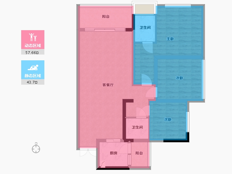 四川省-遂宁市-郁金香上城-92.00-户型库-动静分区