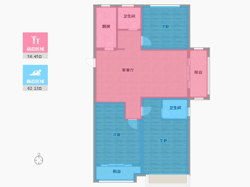 河南省-濮阳市-冶都·春天里-107.00-户型库-动静分区