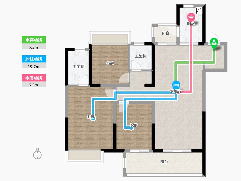 安徽省-铜陵市-吾悦华府-100.00-户型库-动静线