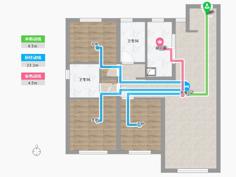 辽宁省-沈阳市-和颂-86.00-户型库-动静线