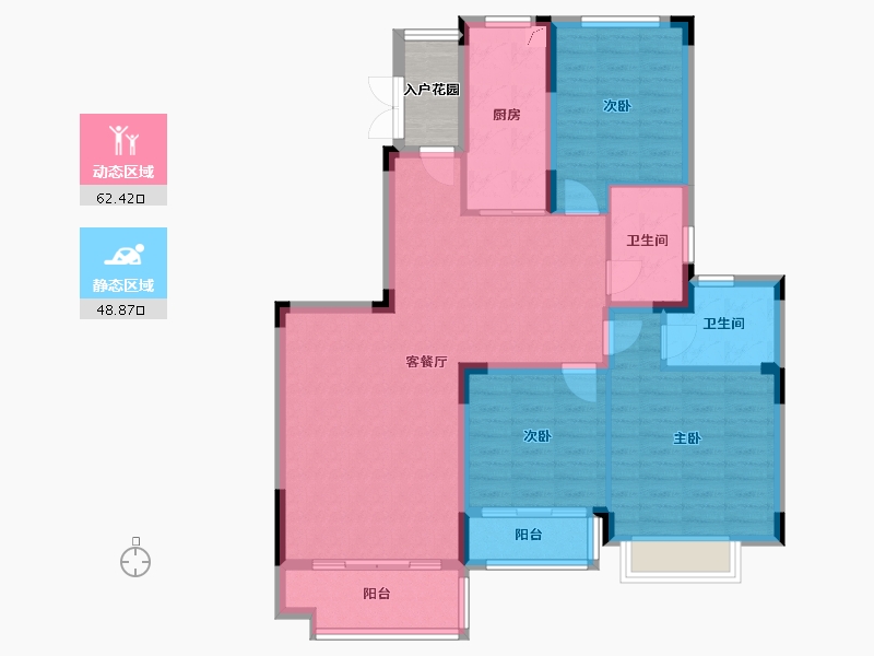 江西省-赣州市-恒大悦龙台-103.39-户型库-动静分区