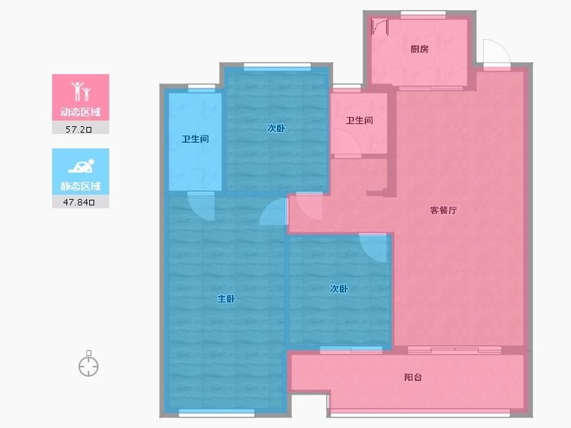 贵州省-黔南布依族苗族自治州-江山府-128.00-户型库-动静分区