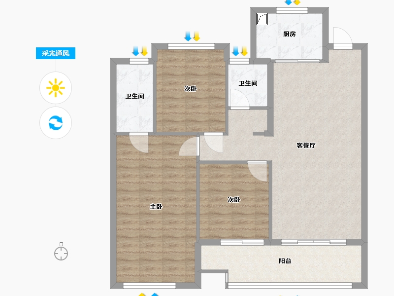 贵州省-黔南布依族苗族自治州-江山府-128.00-户型库-采光通风