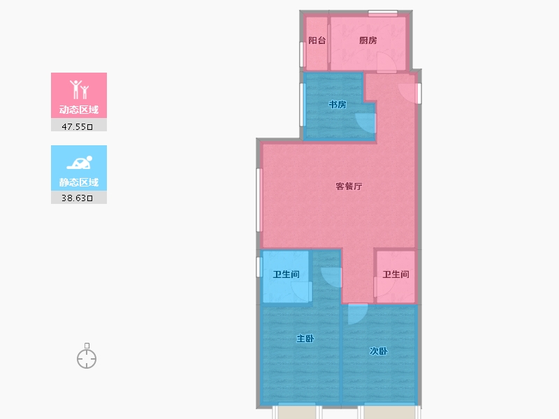 天津-天津市-颂溪苑-84.00-户型库-动静分区