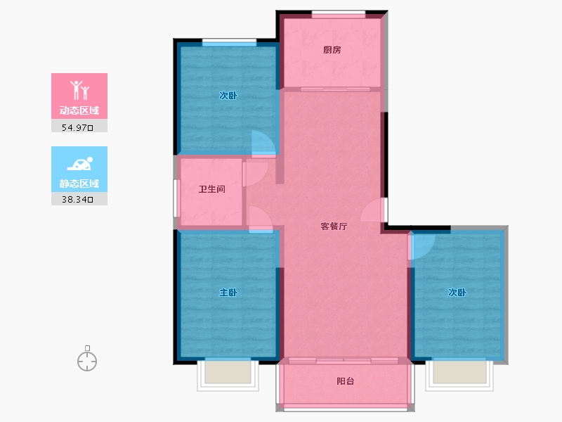 甘肃省-白银市-家园吧-93.00-户型库-动静分区