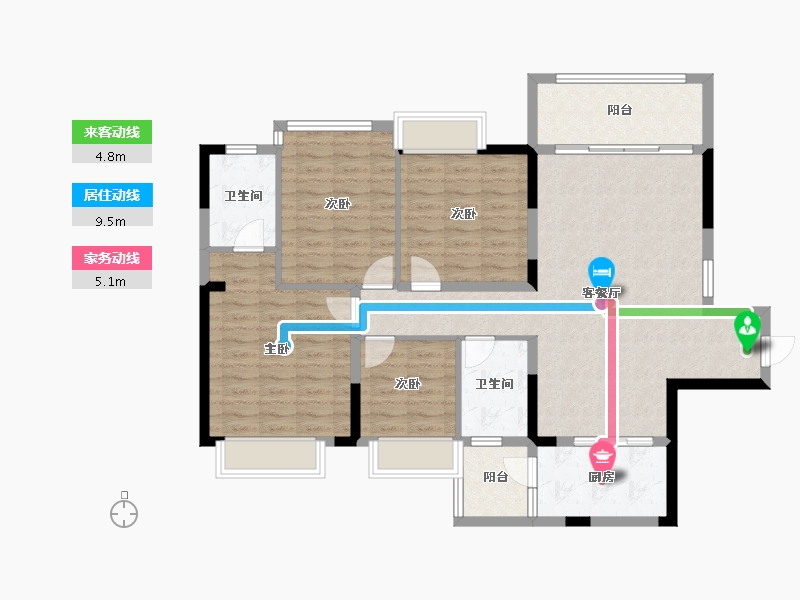 贵州省-安顺市-筑佳首府-126.00-户型库-动静线