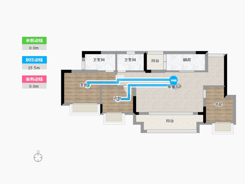 重庆-重庆市-海成云境-77.51-户型库-动静线