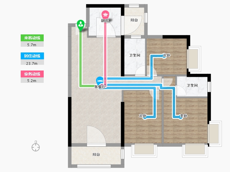 湖南省-郴州市-星悦华府-94.52-户型库-动静线