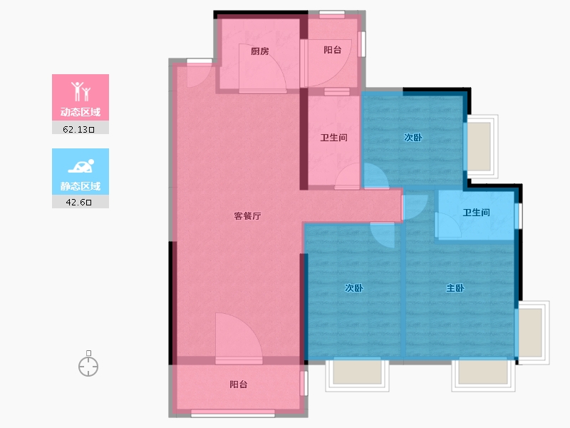 湖南省-郴州市-星悦华府-94.52-户型库-动静分区