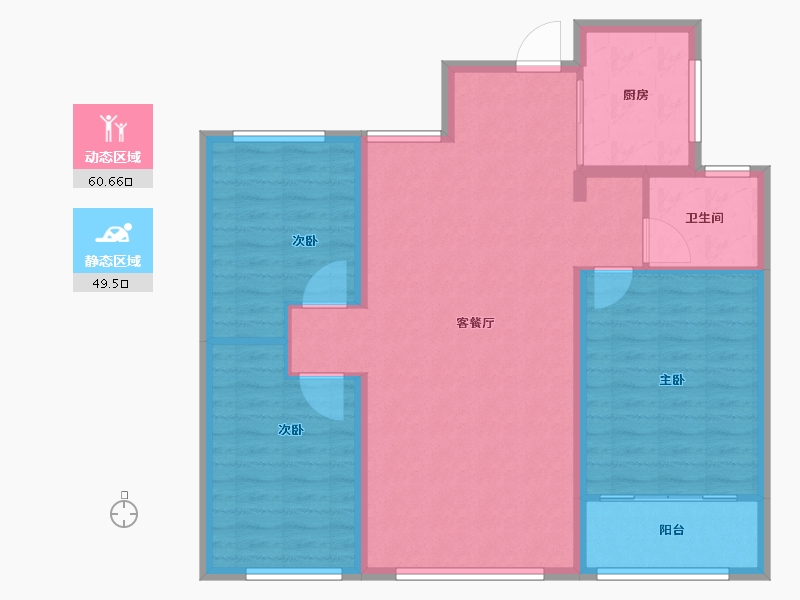 山东省-淄博市-凯瑞景园-100.00-户型库-动静分区