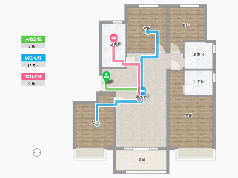 山东省-枣庄市-滕建恒益园-115.00-户型库-动静线