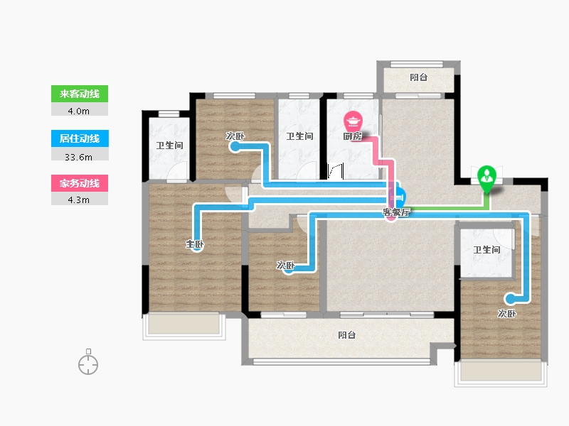 河南省-新乡市-建业公园里-130.00-户型库-动静线