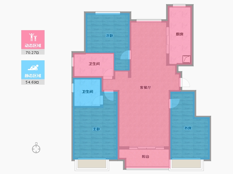 山东省-东营市-众城璟园-112.00-户型库-动静分区