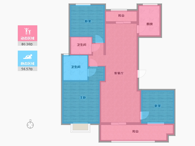 山东省-菏泽市-丽水湖梧桐苑-123.00-户型库-动静分区