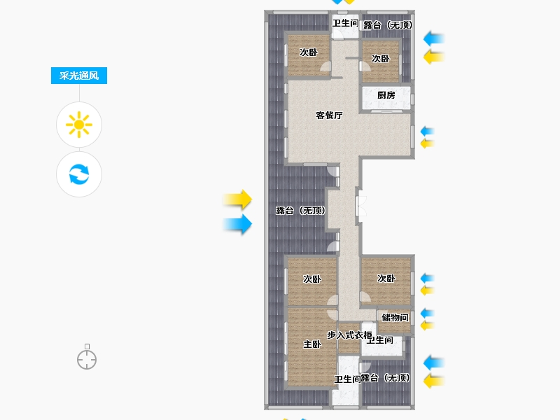 山东省-潍坊市-华邦·翰林苑南苑-182.00-户型库-采光通风