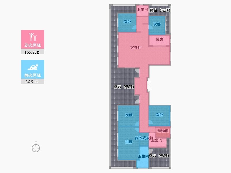 山东省-潍坊市-华邦·翰林苑南苑-182.00-户型库-动静分区