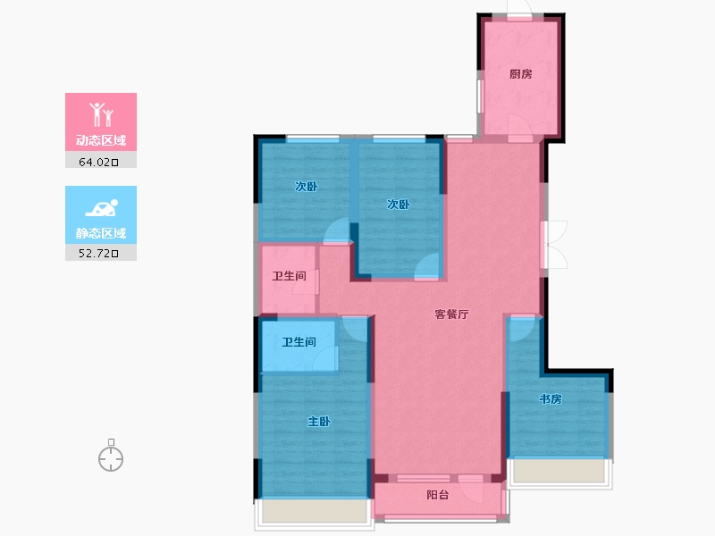 吉林省-长春市-峯璟小镇-141.74-户型库-动静分区