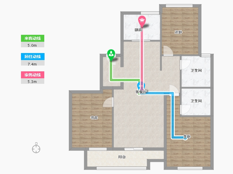 山东省-泰安市-绿城玉兰花园-115.00-户型库-动静线