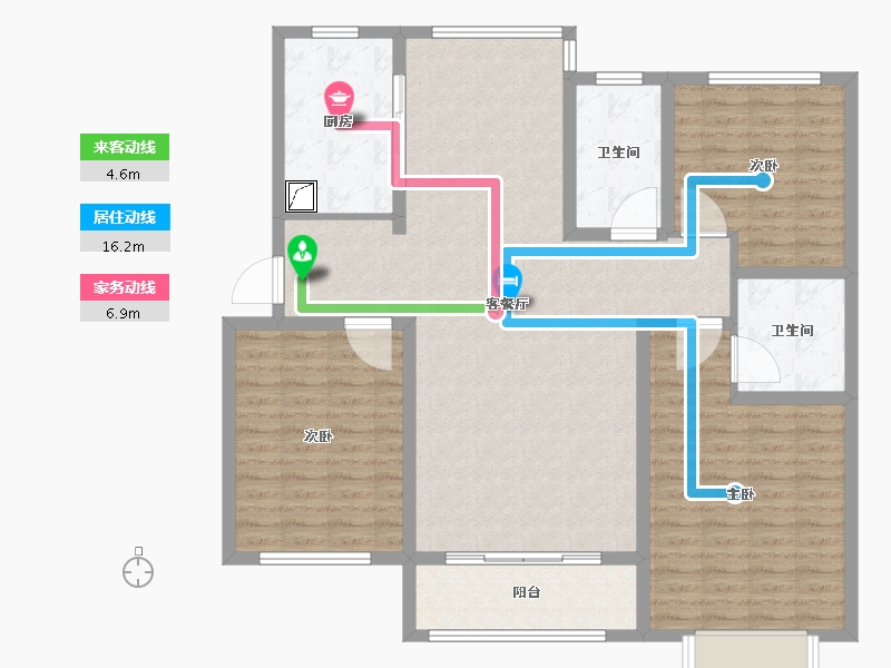 河北省-石家庄市-盛世华安-126.00-户型库-动静线