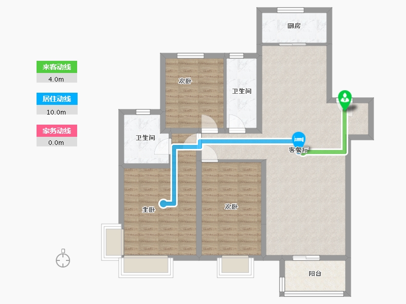 河北省-邢台市-天一华府二期-102.06-户型库-动静线