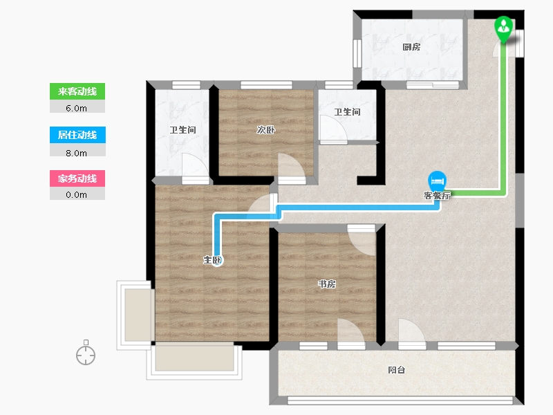 山东省-济宁市-红星8号-90.00-户型库-动静线