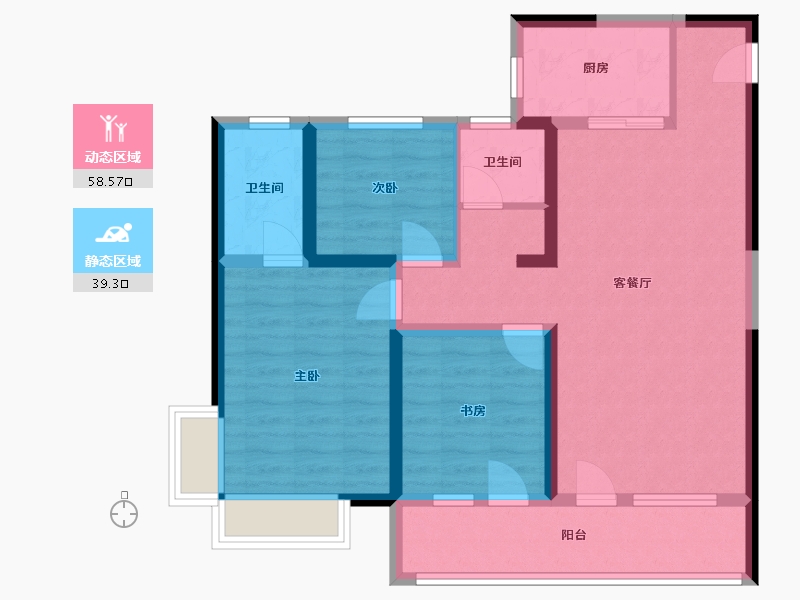 山东省-济宁市-红星8号-90.00-户型库-动静分区