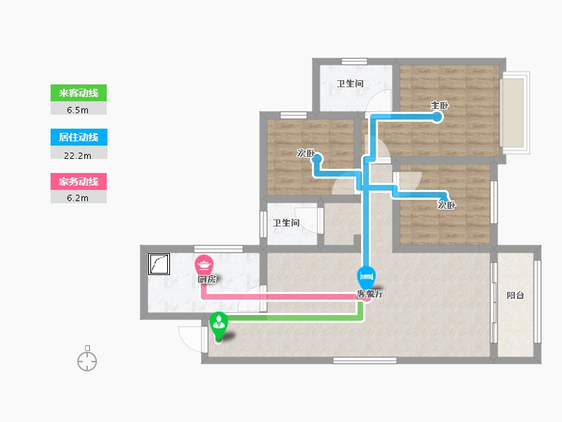 陕西省-西安市-金科世界城-90.00-户型库-动静线