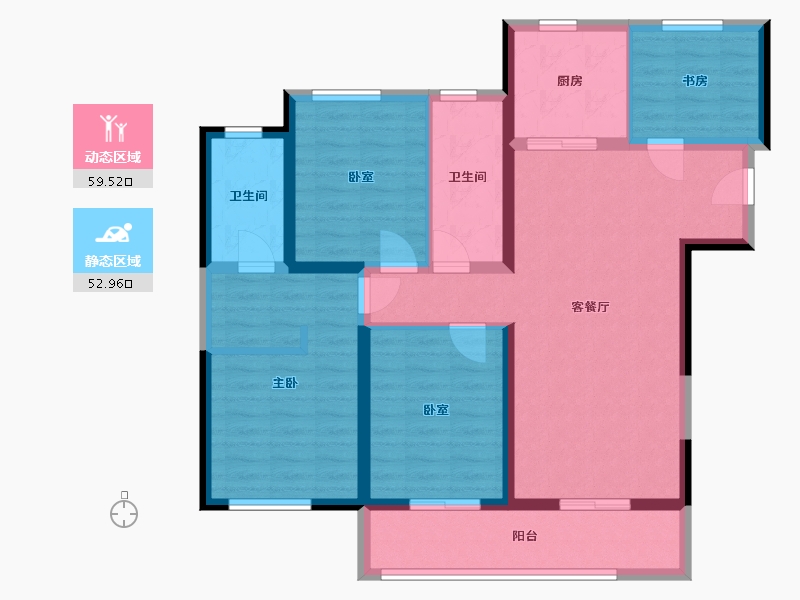 河南省-郑州市-融创城-105.00-户型库-动静分区