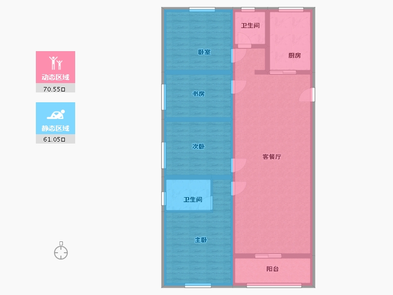 陕西省-宝鸡市-西建国际-118.00-户型库-动静分区