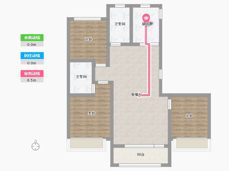 辽宁省-朝阳市-雍德府-96.51-户型库-动静线