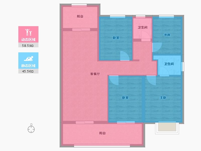 福建省-莆田市-融信府-80.00-户型库-动静分区