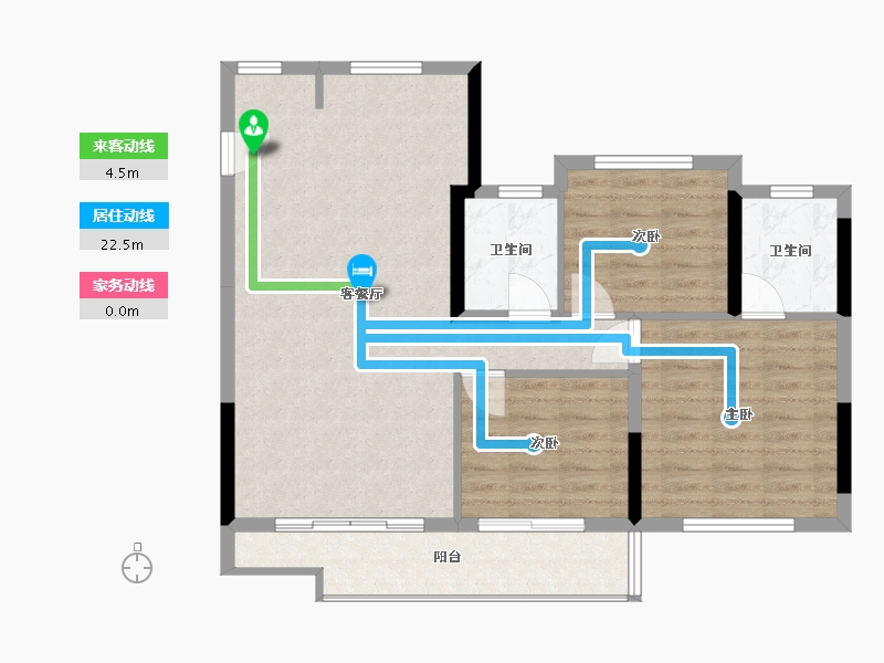 福建省-福州市-保利堂悦-87.00-户型库-动静线