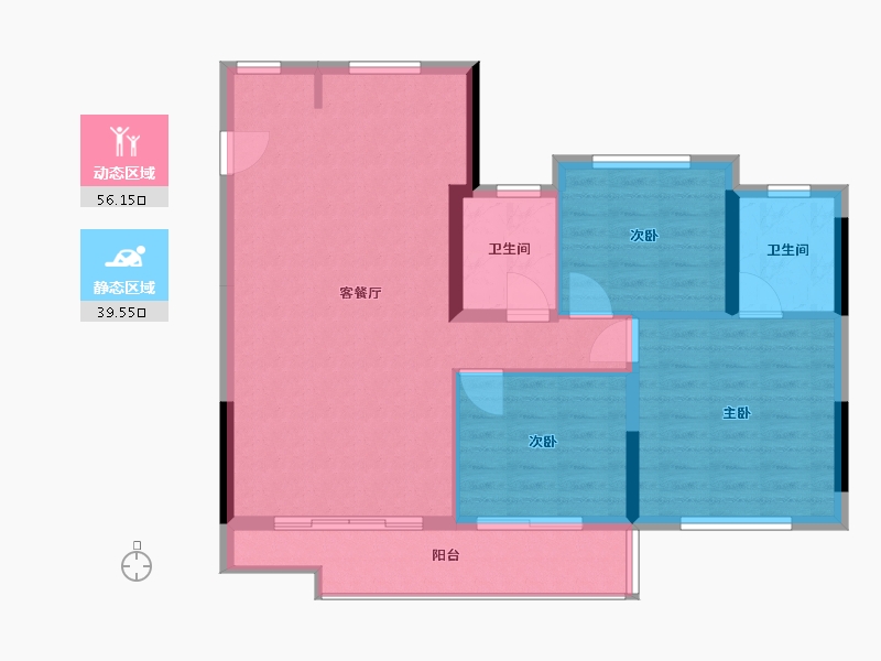 福建省-福州市-保利堂悦-87.00-户型库-动静分区