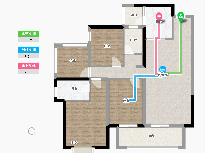 广西壮族自治区-南宁市-龙池新城龙胤花园-116.92-户型库-动静线