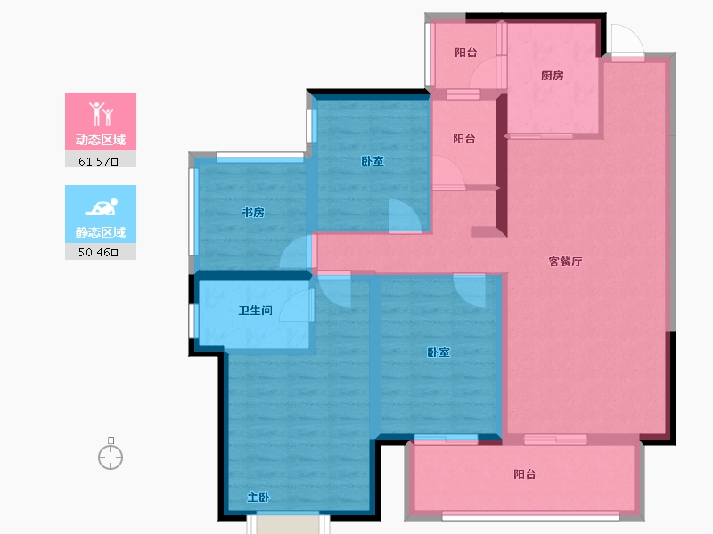 广西壮族自治区-南宁市-龙池新城龙胤花园-116.92-户型库-动静分区