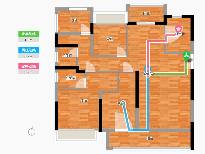 湖南省-衡阳市-大衡城邦-104.17-户型库-动静线