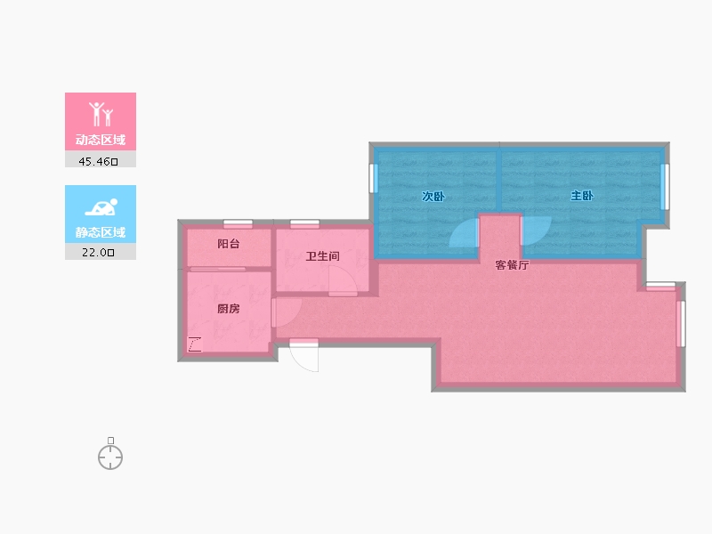 天津-天津市-富力又一城合茂园-66.00-户型库-动静分区