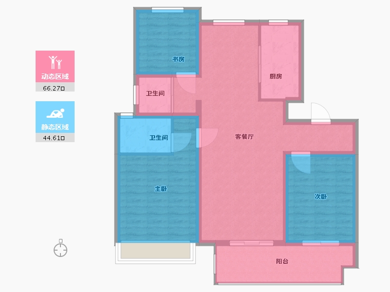 安徽省-滁州市-国兴玥珑湾-100.00-户型库-动静分区