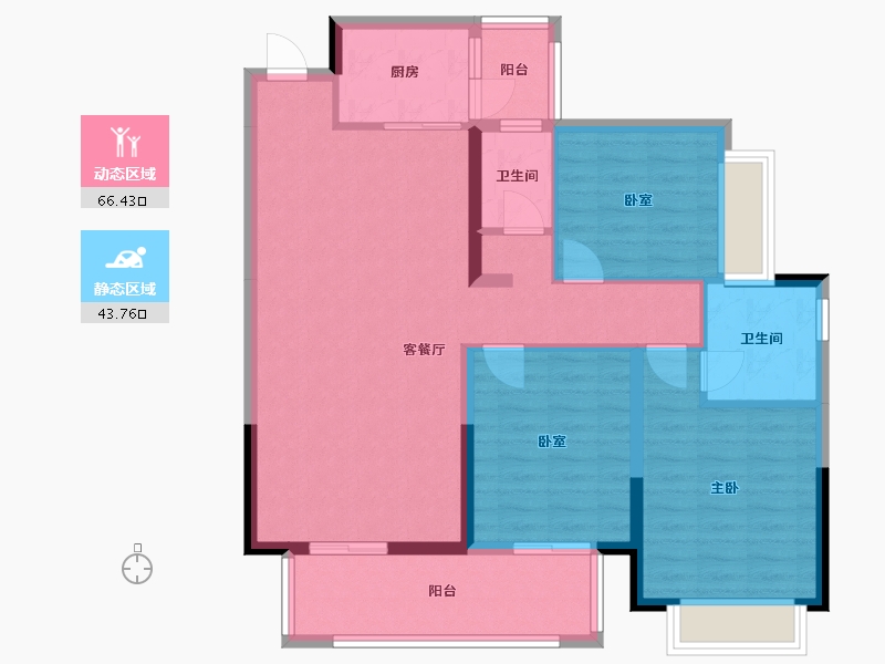 广西壮族自治区-南宁市-龙池新城龙胤花园-117.78-户型库-动静分区