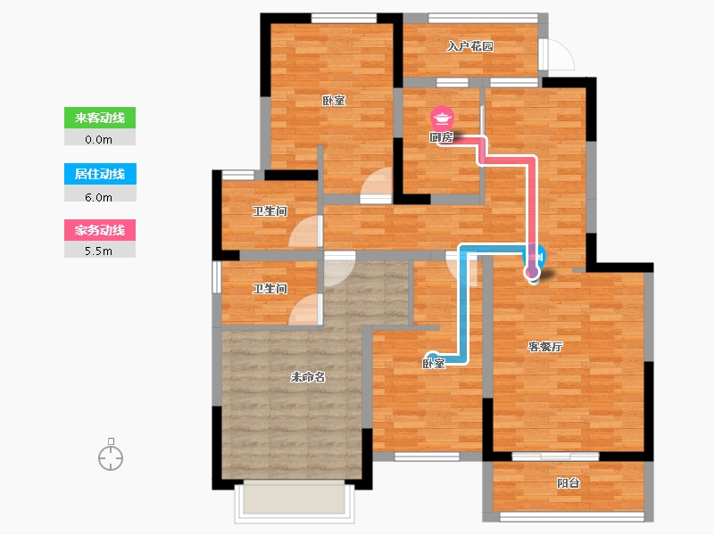 江苏省-南京市-华菁水苑-92.78-户型库-动静线