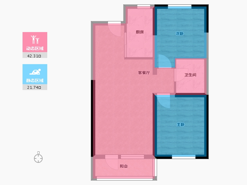 吉林省-长春市-中铁城-62.00-户型库-动静分区