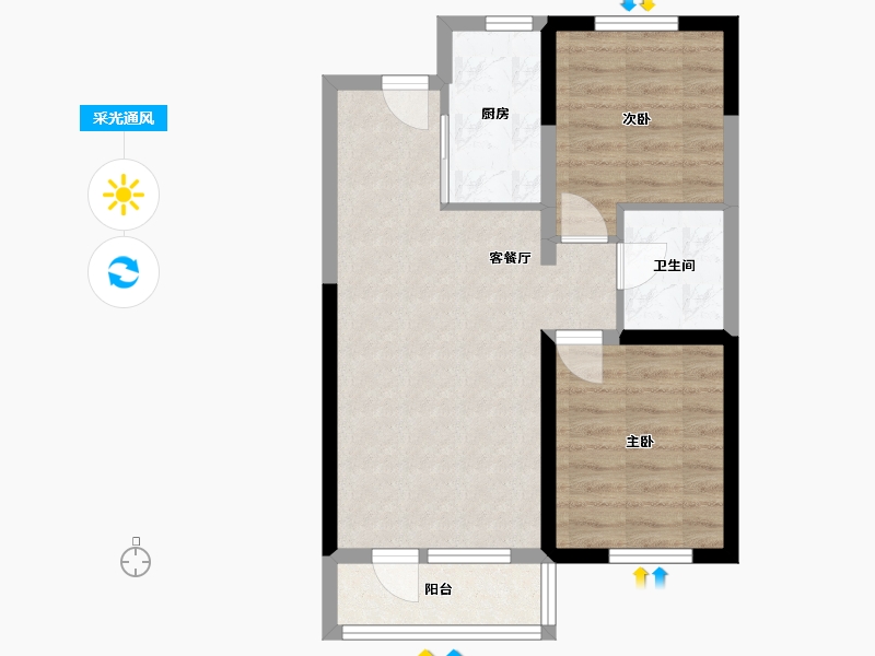 吉林省-长春市-中铁城-62.00-户型库-采光通风