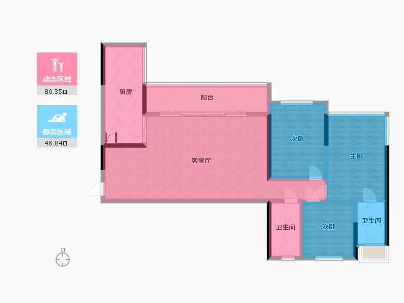 四川省-成都市-卧龙谷玖号-123.42-户型库-动静分区