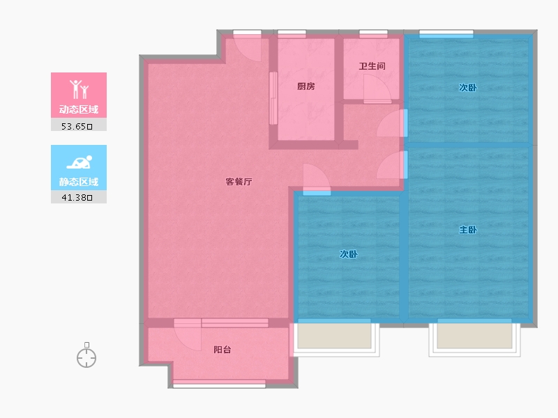 山东省-济宁市-公用瑞马悦府-84.27-户型库-动静分区