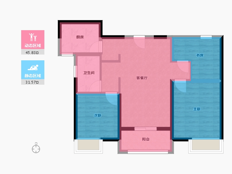 河南省-新乡市-东哲中南府-77.00-户型库-动静分区