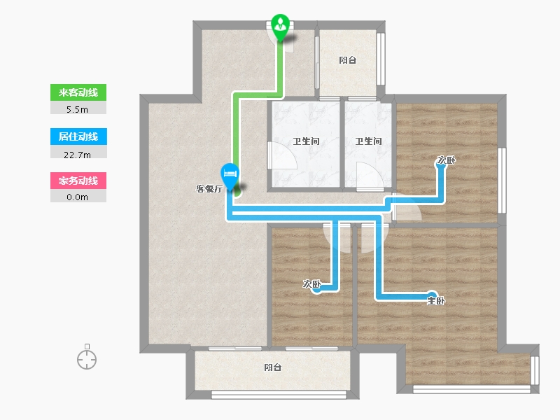 四川省-成都市-佳兆业·丽晶港-76.80-户型库-动静线