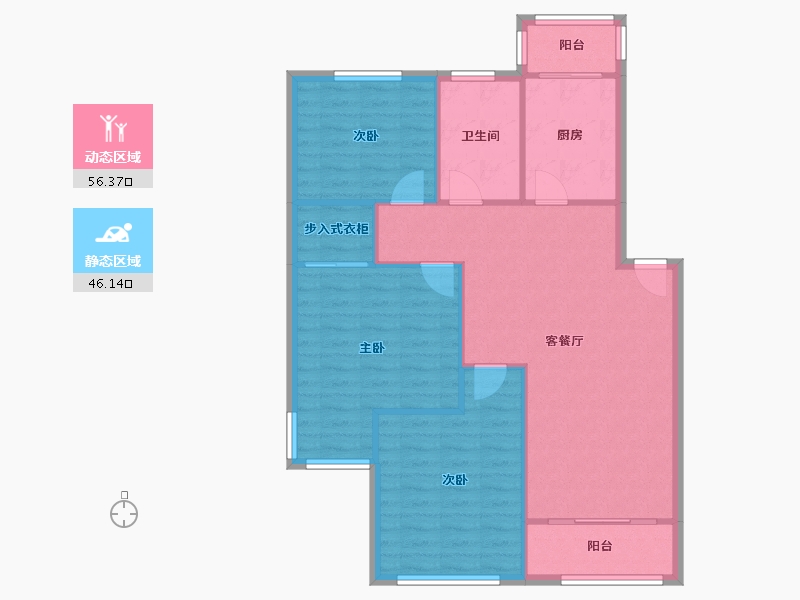 上海-上海市-育兰二村-88.00-户型库-动静分区