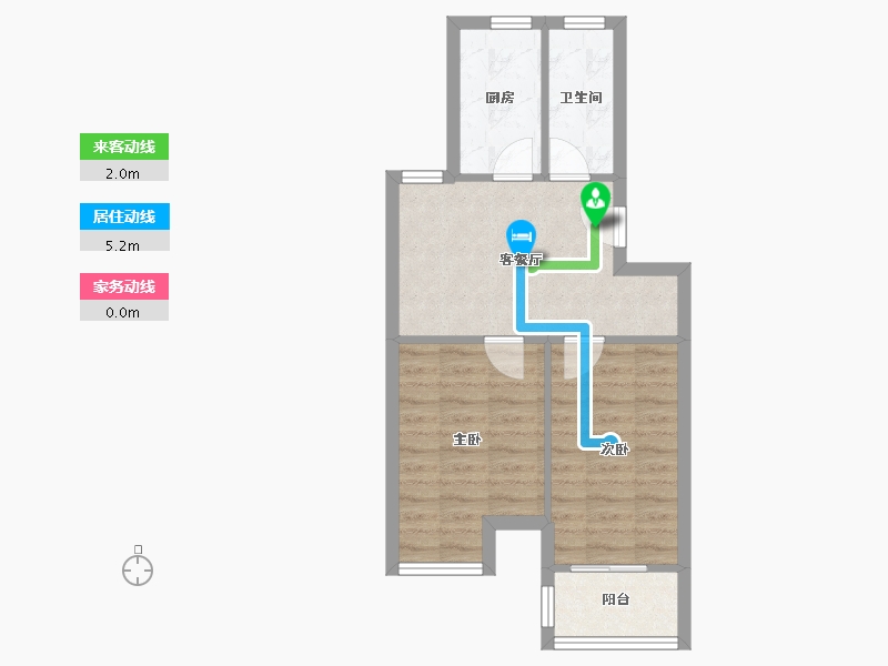 浙江省-杭州市-秀月家园-南区-60.00-户型库-动静线