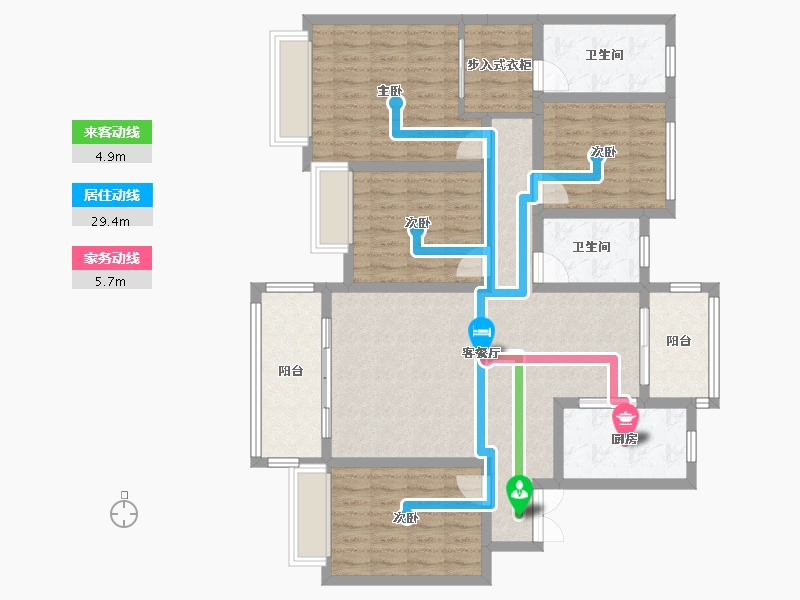 贵州省-遵义市-润扬·思州壹品-119.89-户型库-动静线