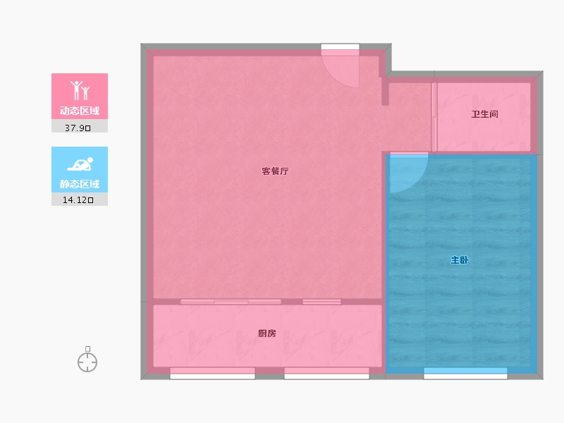 吉林省-长春市-虹馆-50.00-户型库-动静分区